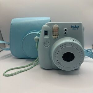 Instax Mini 8 Light Blue Instant Camera with Case